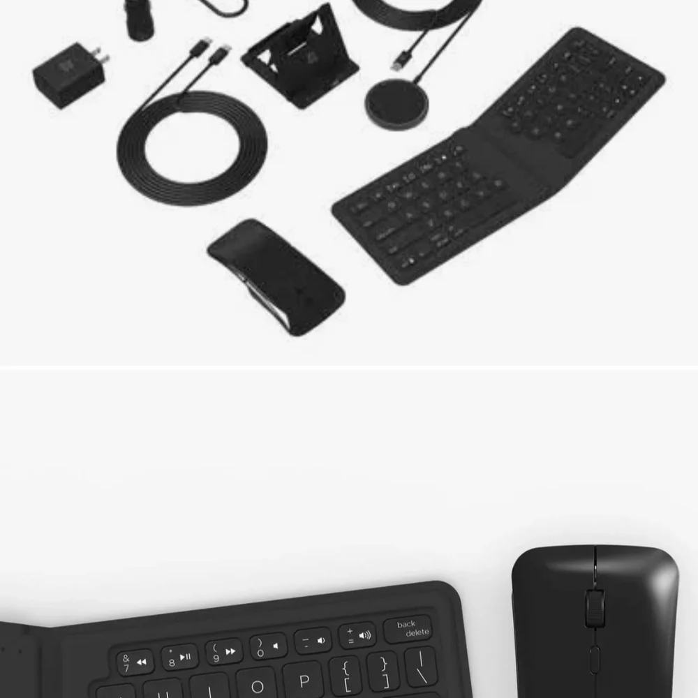 ZAGG Travel Kit with Black Foldable Keyboard and Mouse